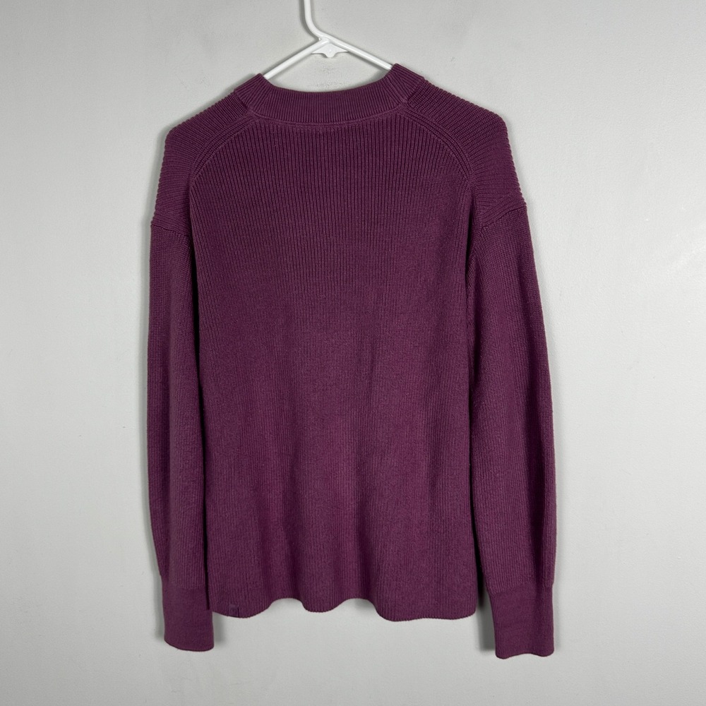 Lululemon Merino Wool Blend Ribbed Crewneck Sweater Dusty Purple Womens Medium 8 - Picture 10 of 12